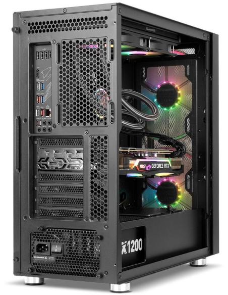 Nox Hummer Nova Cristal Templado USB 3.0 aRGB Negro