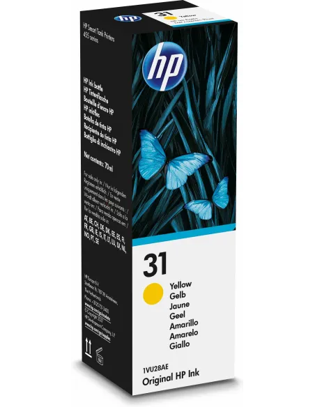 HP 31 Botella de Tinta Original 70ml Amarilla