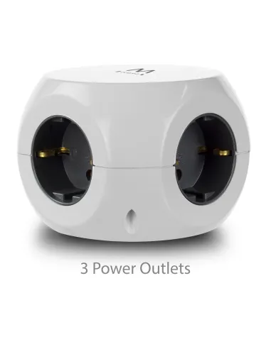 Ewent Toma de Corriente Cúbica con 3 Salidas, 3 Entradas y 3 Puertos USB 1.5m