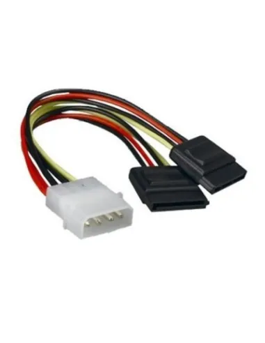 Nanocable Cable de Alimentación Interno Molex a 2xSATA 30cm Negro
