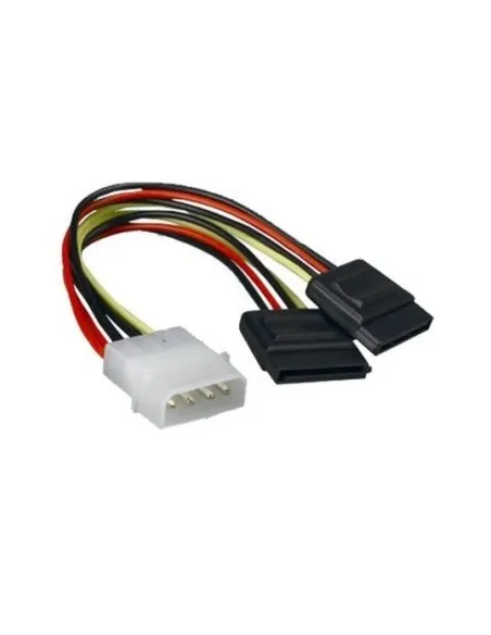 Nanocable Cable de Alimentación Interno Molex a 2xSATA 30cm Negro