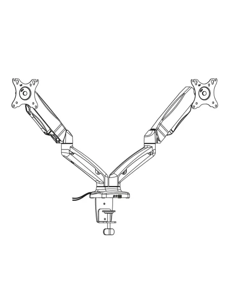 Ewent EW1516 Soporte de Mesa Doble para Monitores hasta 27" Máx. 13Kg Negro