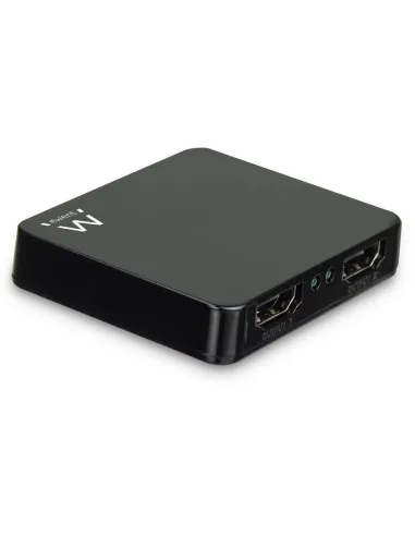 Ewent EW3720 Splitter HDMI 4K HDMI 2 Puertos Negro