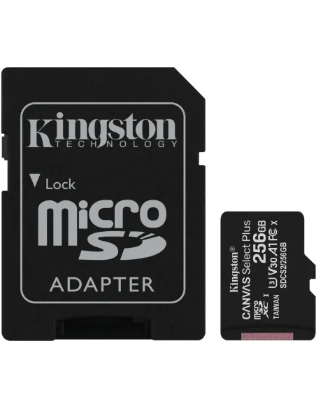 Kingston Canvas Select Plus MicroSDXC UHS-I 256GB Clase 10 + Adaptador SD
