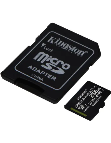 Kingston Canvas Select Plus MicroSDXC UHS-I 256GB Clase 10 + Adaptador SD