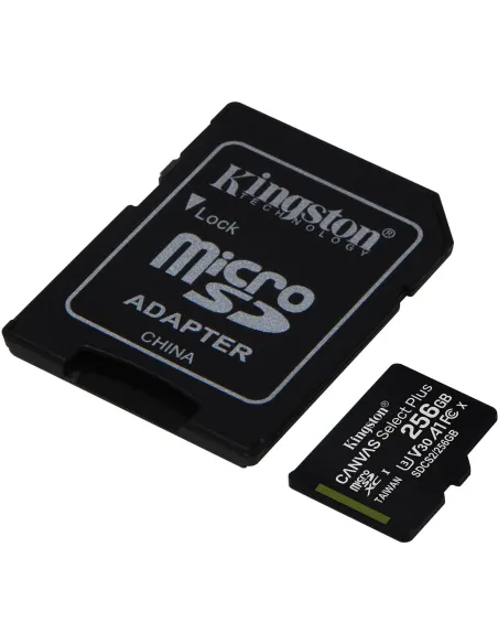 Kingston Canvas Select Plus MicroSDXC UHS-I 256GB Clase 10 + Adaptador SD