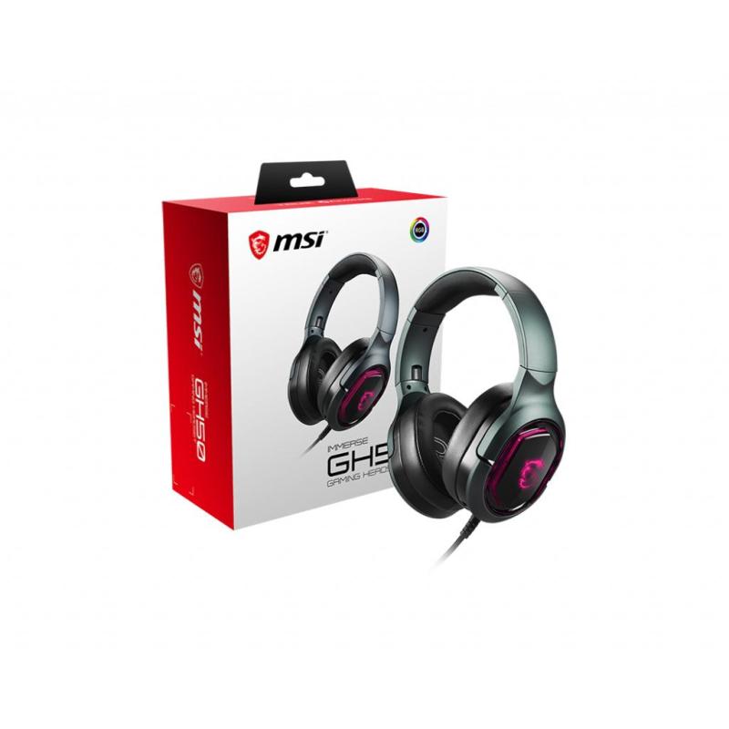 MSI Immerse Gh50 Auriculares Gaming Gris