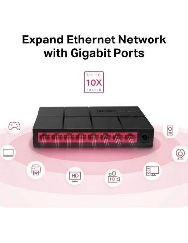 Mercusys MS108G Switch 8 Puertos Gigabit 10/100/1000Mbps