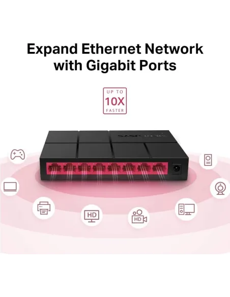 Mercusys MS108G Switch 8 Puertos Gigabit 10/100/1000Mbps