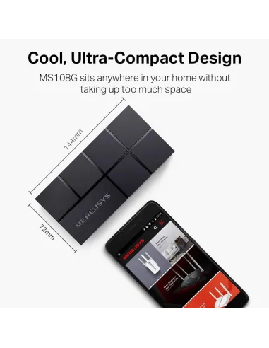 Mercusys MS108G Switch 8 Puertos Gigabit 10/100/1000Mbps