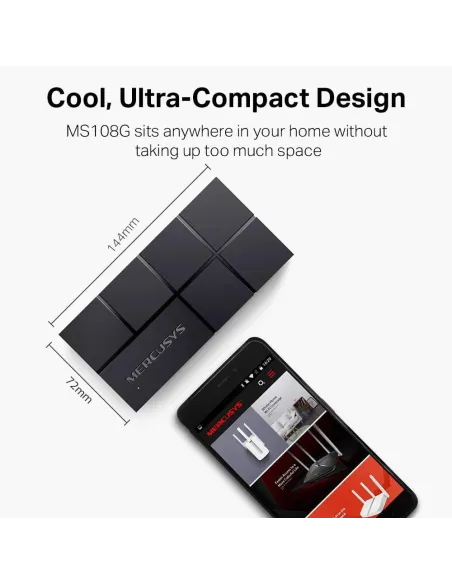 Mercusys MS108G Switch 8 Puertos Gigabit 10/100/1000Mbps