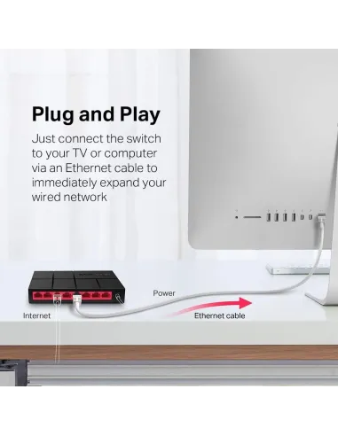 Mercusys MS108G Switch 8 Puertos Gigabit 10/100/1000Mbps