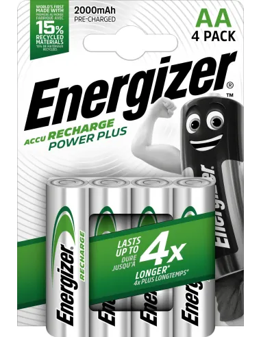 Energizer ACCU Recharge Power Plus HR6  Blister 4x Pilas Recargables AA 2000 mAh