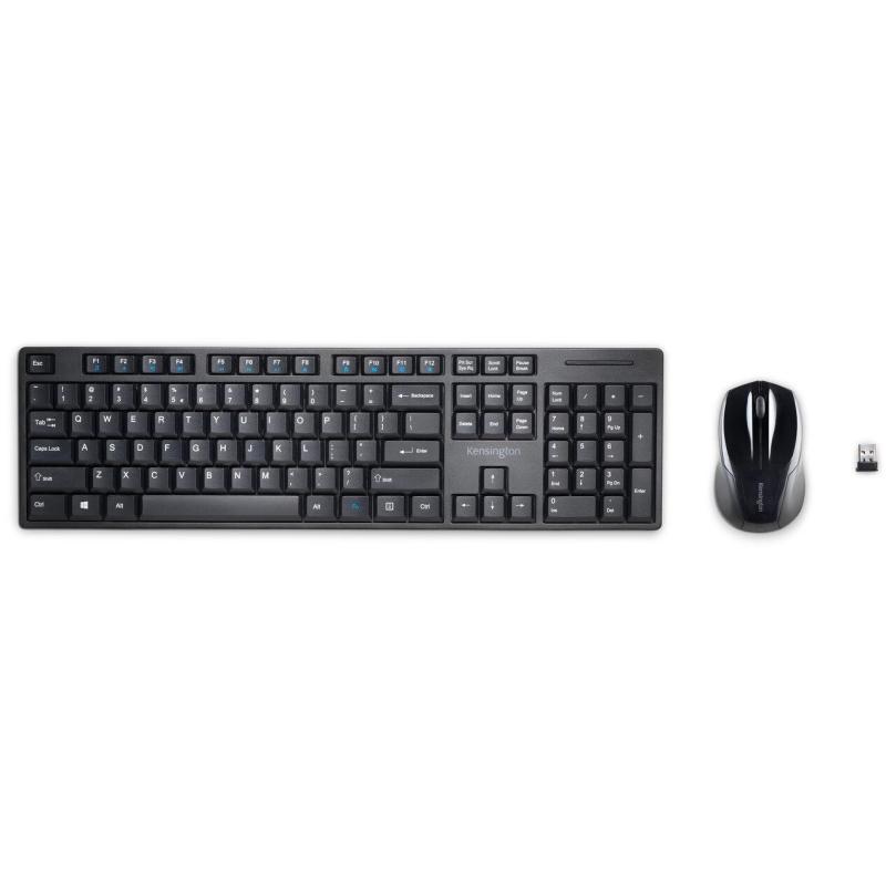 Kensington K75230ES Kit de Teclado y Ratón Inalámbricos USB-A Negros