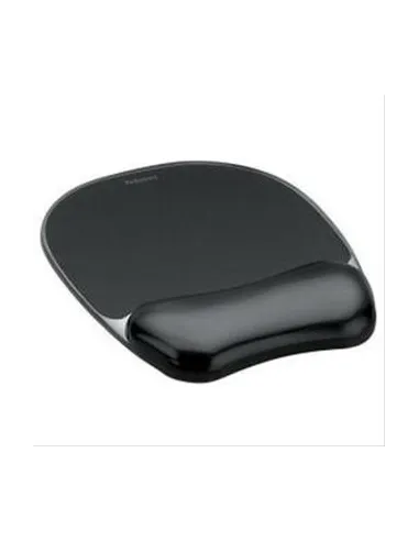 Fellowes Gel Crystals Alfombrilla de Ratón con Reposamuñecas Negra