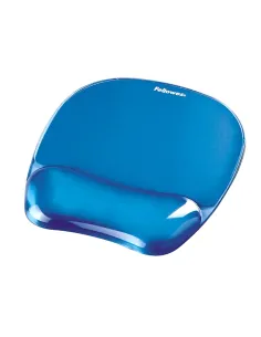 Fellowes Alfombrilla y Reposamuñecas Gel Crystal Azul-1321873