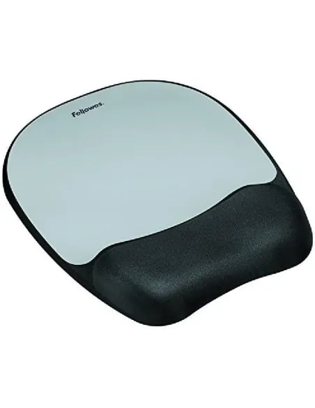 Fellowes Memory Alfombrilla Reposamuñecas Negra/Plata