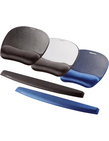 Fellowes Memory Alfombrilla Reposamuñecas Negra/Plata