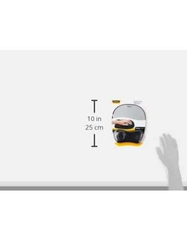 Fellowes Memory Alfombrilla Reposamuñecas Negra/Plata