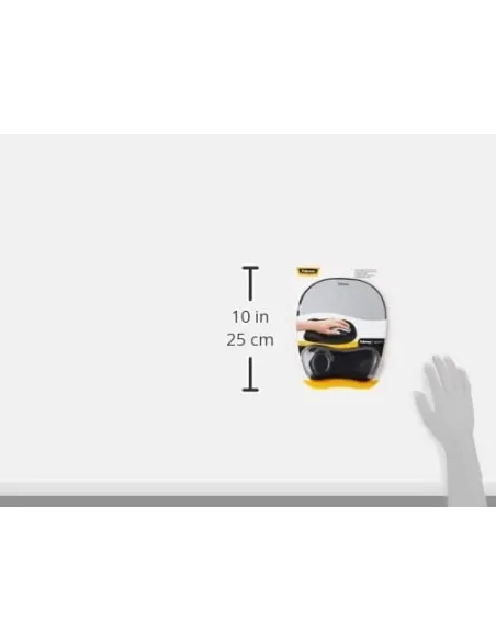 Fellowes Memory Alfombrilla Reposamuñecas Negra/Plata