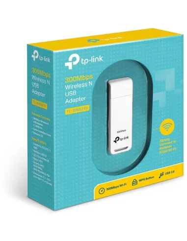 TP-Link TL-WN821N Adaptador Inalámbrico USB WiFi 4 Banda Única Blanca