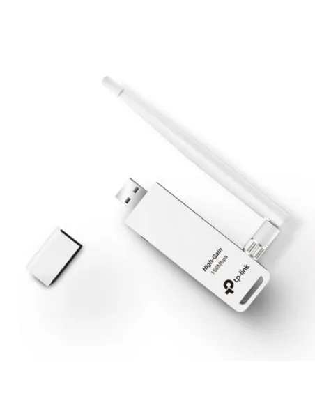 TP-LINK TL-WN722N V4 Adaptador WiFi USB 150 Mbps Antena de Alta Ganancia
