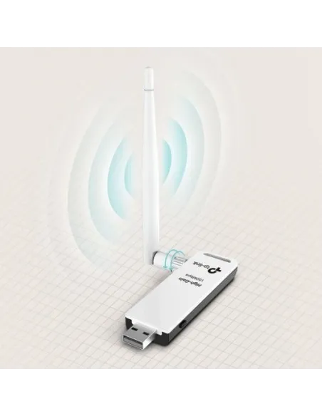 TP-LINK TL-WN722N V4 Adaptador WiFi USB 150 Mbps Antena de Alta Ganancia