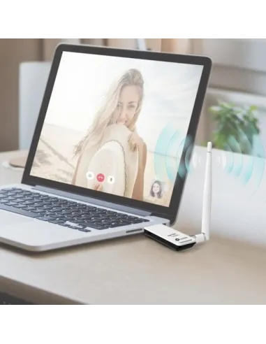 TP-LINK TL-WN722N V4 Adaptador WiFi USB 150 Mbps Antena de Alta Ganancia