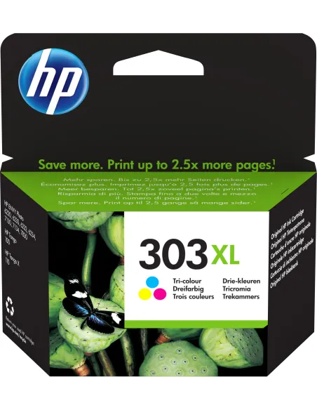 HP 303 XL Cartucho de Tinta Tricolor Cian/Magenta/Amarillo