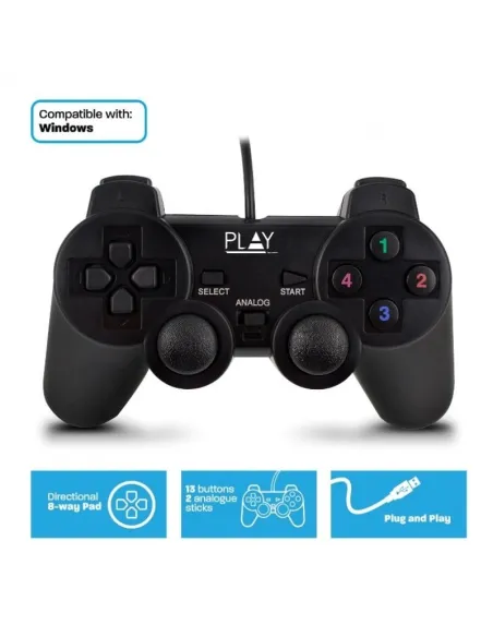 Ewent PL3330 Gamepad USB Negro