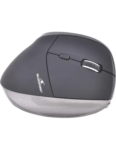 Bluestork M-WL-ERGO-BK Ratón Inalámbrico Ergonómico 1200 DPI Gris