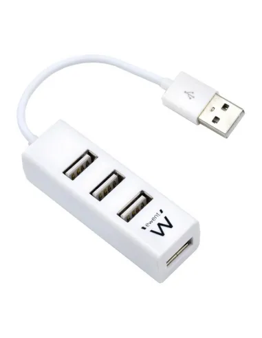 Ewent EW1122 USB-A a USB-A 4 Puertos Blanco
