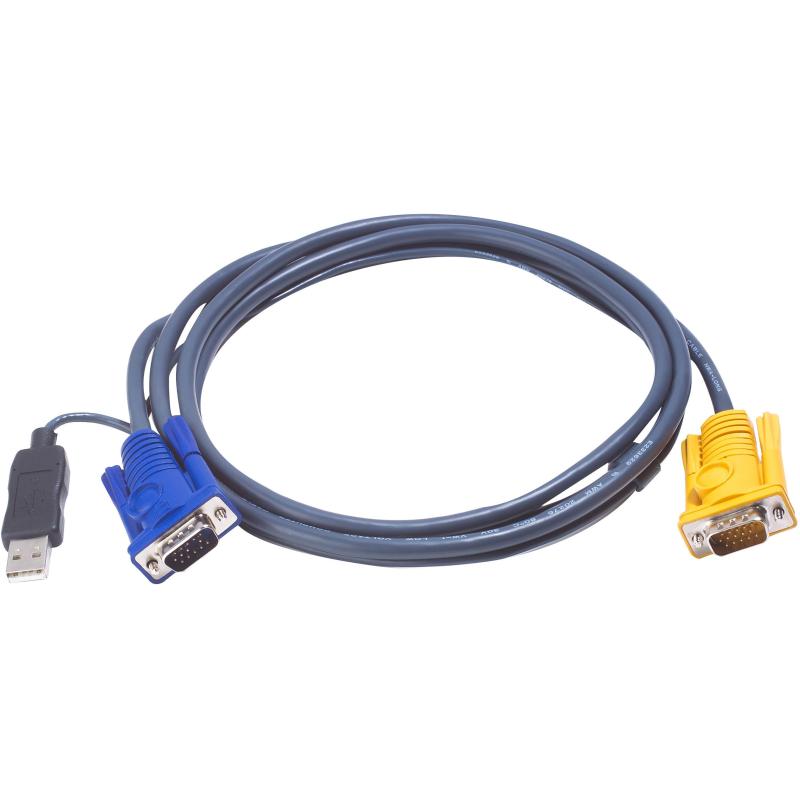 Aten 2L-5203UP Cable VGA + USB-A 3M Negro