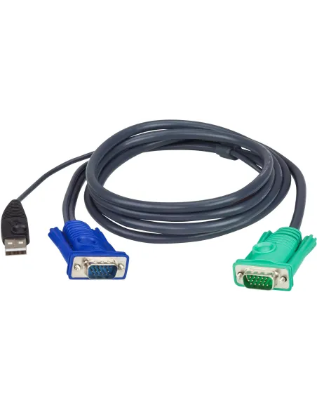 Aten 2L-5205U Cable VGA + USB-A 5M Negro