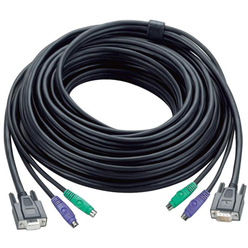 Aten 2L-1010P Cable VGA y PS/2 Macho/Macho 10M Negro