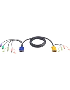 Aten 2L-5303P Cable VGA Macho/Macho + Jack 3,5mm +  PS/2 3M Negro-977874