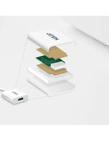 Aten VC985-AT Adaptador DisplayPort a HDMI Blanco
