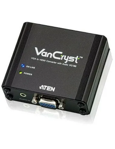 Aten VC180-AT-G Conversor VGA a HDMI Negro
