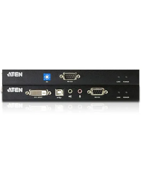 Aten CE600-AT-G Extensor KVM Cat.5 6 Puertos DVI/USB/RJ-45 Negro
