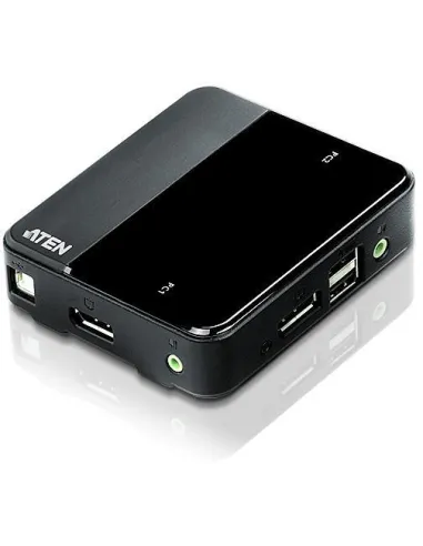 Aten CS782DP-AT KVM Switch 2 Puertos USB-A/USB-B/Mini Jack/Displayport Negro