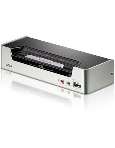 Aten CS1792-AT-G Switch KVMP 2 puertos HDMI/Mini Jack/USB-A/USB-B Plata