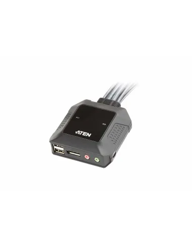 Aten CS22DP-AT Switch KVM DisplayPort/Jack 3.5mm/USB-A/microUSB-B Negro