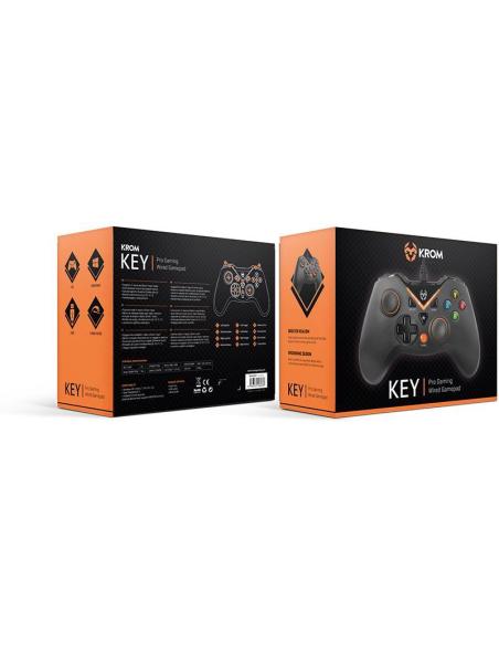 Gamepad Krom Key Pro Gaming Analógico, conexión USB Wired