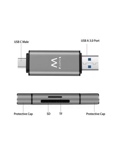 Ewent EW1075 Lector de Tarjetas USB 3.0 Tipo C