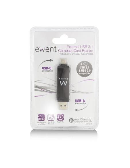 Ewent EW1075 Lector de Tarjetas USB 3.0 Tipo C
