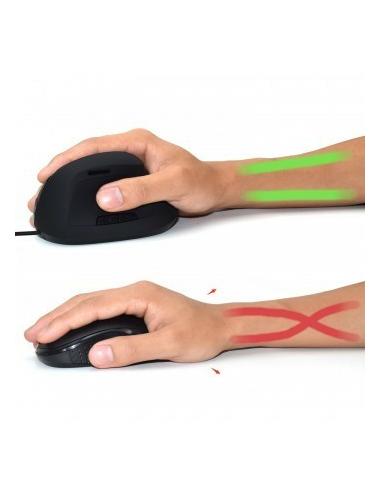 Ewent EW3157 Ratón Ergonómico Vertical con Cable 1800DPI