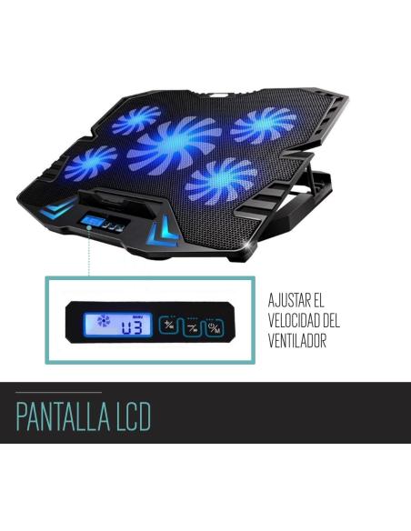 Ewent EW1259 Base Refrigeradora para Portátil hasta 17" Negro