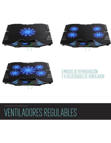 Ewent EW1259 Base Refrigeradora para Portátil hasta 17" Negro