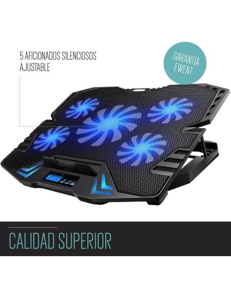 Ewent EW1259 Base Refrigeradora para Portátil hasta 17" Negro