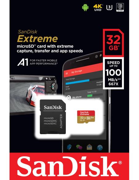 Sandisk Extreme MicroSDHC 32GB Clase 10 UHSI